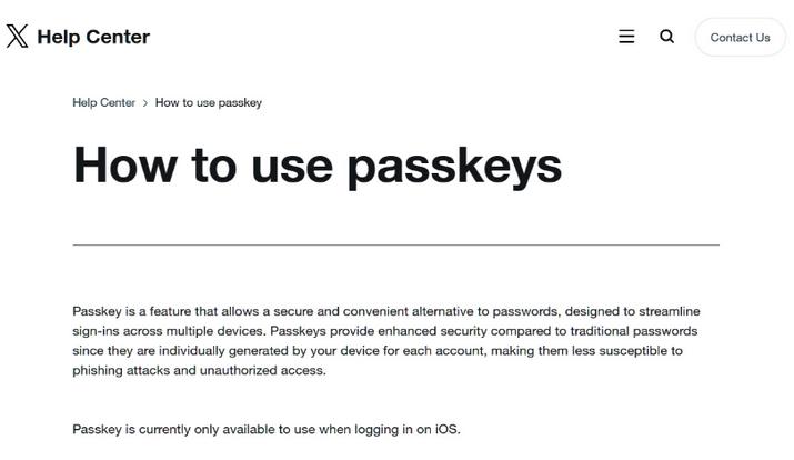 滦平苹果维修店铺分享iOS用户如何通过通行密钥(Passkey)登录 